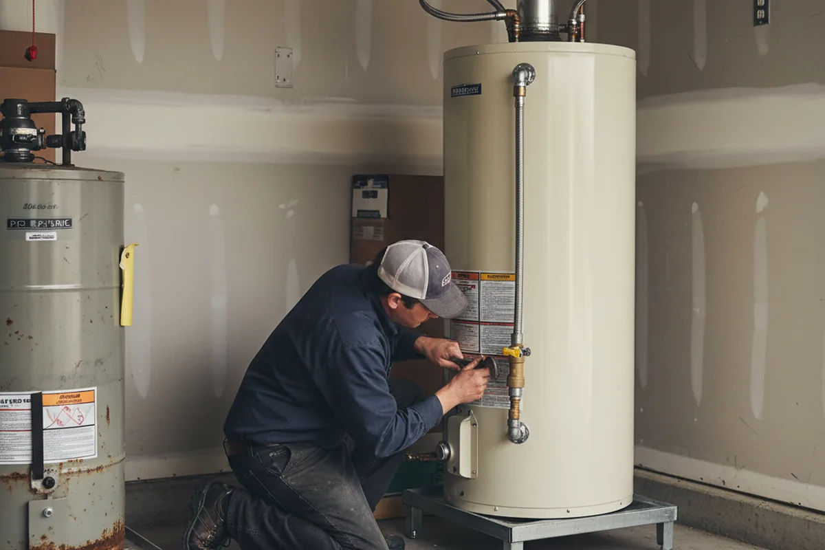 Water heater and shutoff valve replacement in Malone